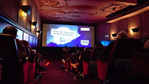 Question and Answer presentation in a theater